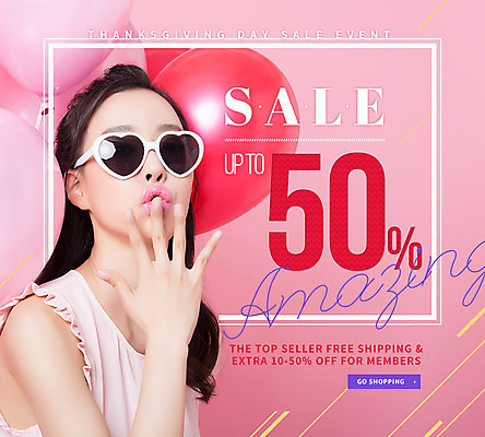PSD 템플릿 여자 웹템플릿 이벤트페이지 한명 이벤트 성인 선글라스 세일 한국인 풍선 이미지템플릿 1 안경 사람 동양인 페이지 파일형식
