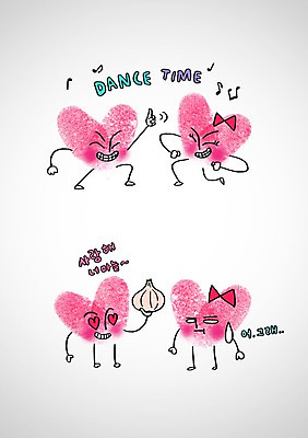 PSD 편집이미지 캐릭터 커플 음표 표정 마늘 사랑 사람없음 하트 표현 춤 이모티콘 지문 이미지편집 모양 기호 감정 음악 채소 관계 문화예술 파일형식