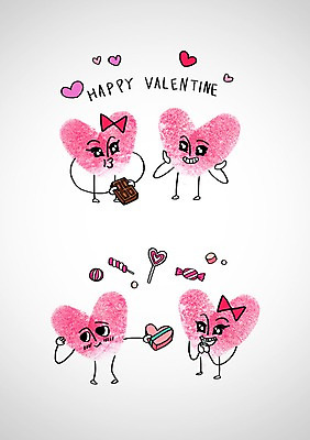 PSD 편집이미지 캐릭터 커플 표정 발렌타인데이 막대사탕 사탕 선물 사랑 이벤트 사람없음 초콜릿 하트 표현 이모티콘 지문 이미지편집 모양 감정 관계 데이이벤트 디저트 파일형식