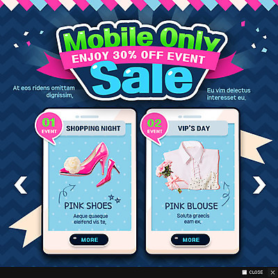 PSD 템플릿 웹템플릿 셔츠 모바일 팝업 이벤트팝업 웹팝업 이벤트 사람없음 스마트폰 쇼핑 세일 하이힐 모바일쇼핑 이미지템플릿 구두 상의 핸드폰 스마트기기 여성화 온라인쇼핑 파일형식