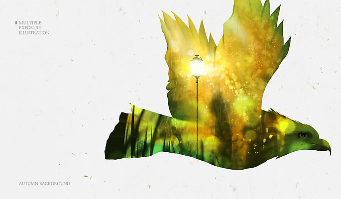 PSD 백그라운드 단풍 가로등 일러스트 사람없음 빛 가을 독수리 풀기 다중노출 가을배경 국내일러스트 계절 공공시설 잎 모션 조류 촬영기법 파일형식 가을_계절