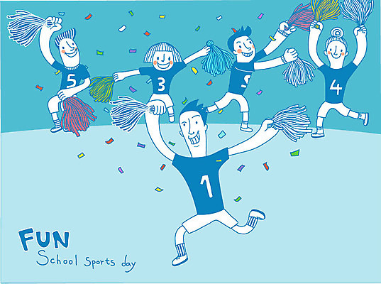 여자 남자 어린이 일러스트 응원 여러명 응원용품 체육대회 운동회날 국내일러스트 AI파일 다수 사람 체육 오브젝트 대회 파일형식 벡터