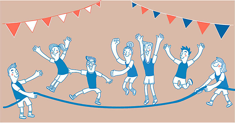 여자 남자 어린이 일러스트 여러명 줄넘기 체육대회 가랜드 단체줄넘기 운동회날 국내일러스트 AI파일 다수 사람 운동 체육 파티용품 대회 파일형식 벡터