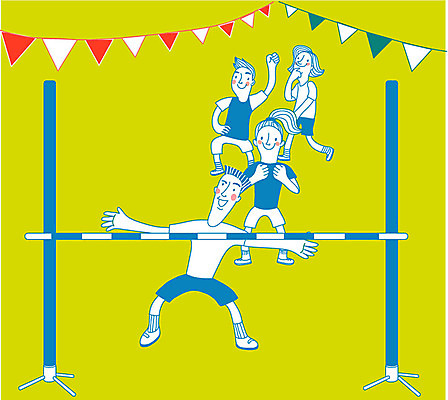 여자 남자 어린이 일러스트 여러명 체육대회 가랜드 운동회날 림보 국내일러스트 AI파일 다수 놀이 사람 체육 파티용품 대회 파일형식 벡터