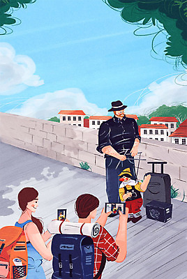 주간 PSD 여자 남자 해외여행 여행 일러스트 배낭 거리 성인 야외 세명 스마트폰 마을 사진촬영 세계여행 체코 마리오네트 마리오네트인형 거리공연 길거리공연 국내일러스트 자연요소 해외 유럽 인형 가방 사람 핸드폰 스마트기기 세계 촬영 공연 파일형식