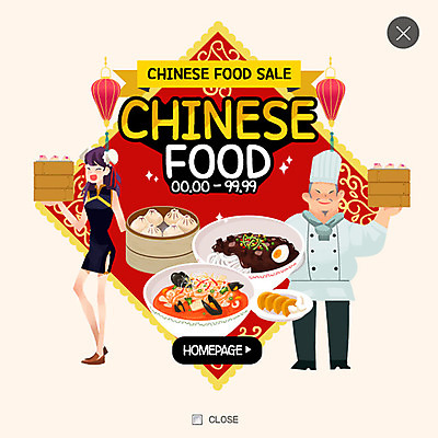 PSD 템플릿 여자 남자 음식 웹템플릿 팝업 웹팝업 요리사모자 이벤트 성인 두명 중식 요리사 짜장면 조리복 만두 단무지 짬뽕 레이어팝업 이미지템플릿 직업 모자_잡화 유니폼 사람 파일형식