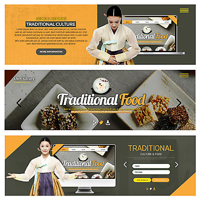PSD 템플릿 전통 배너 여자 명절 웹템플릿 20대 성인 두명 전통음식 한국인 한복 한과 이벤트배너 웹배너 이미지템플릿 한국전통 기념일 음식 디저트 사람 동양인 청년 전통의상 파일형식