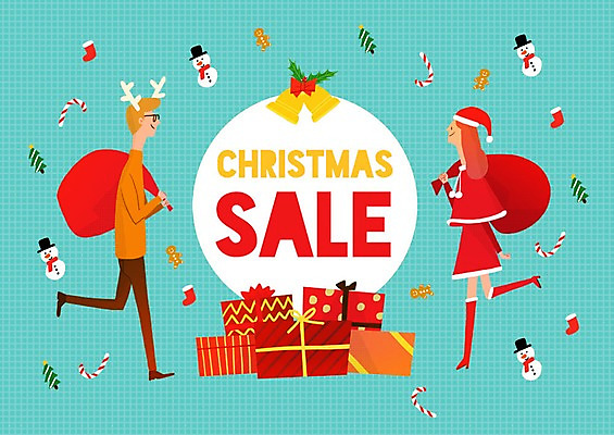 PSD 여자 남자 크리스마스 일러스트 눈사람 산타옷 성인 두명 쇼핑 크리스마스트리 세일 쿠키 종 보따리 크리스마스지팡이 국내일러스트 옷 기념일 지팡이 디저트 사람 파일형식