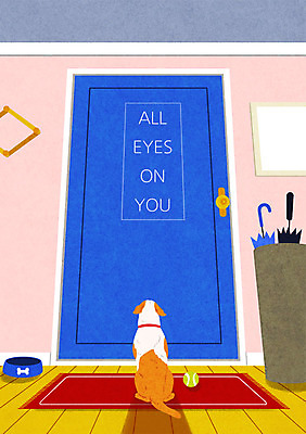 PSD 한마리 시선 일러스트 우산 프레임 사람없음 반려동물 문 강아지 야구공 개밥그릇 우산꽂이 주목 프레임일러스트 국내일러스트 동물 1 그릇 공 야구용품 개 애견용품 꽂이 파일형식