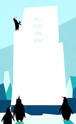 PSD 시선 일러스트 프레임 사람없음 펭귄 빙하 주목 프레임일러스트 국내일러스트 조류 파일형식