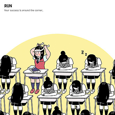 학생 여자 교복 일러스트 교실 청소년 여러명 책 수능 머리띠 잠 결심 책상 국내일러스트 AI파일 옷 교육 가구 다수 컨셉 장신구 학교 사람 시험 파일형식 벡터