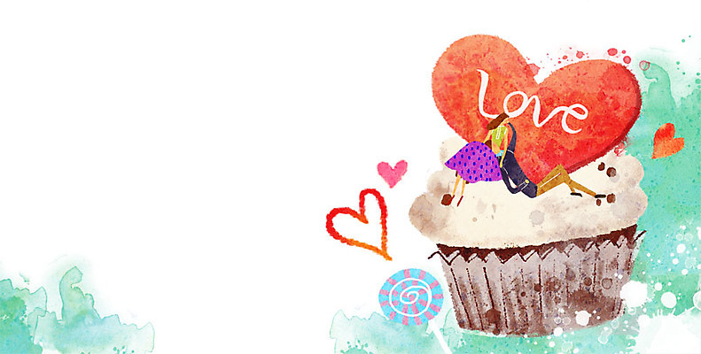 PSD 커플 여자 남자 백그라운드 일러스트 막대사탕 사랑 성인 두명 하트 컵케이크 국내일러스트 모양 감정 관계 사탕 사람 케이크 파일형식