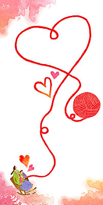 PSD 여자 남자 어린이 백그라운드 일러스트 사랑 성인 두명 하트 뜨개질 털실 흔들의자 국내일러스트 모양 감정 의자 사람 취미 실 파일형식