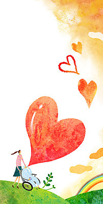 PSD 여자 노년 남자 백그라운드 무지개 일러스트 사랑 성인 산책 하트 휠체어 국내일러스트 자연요소 모양 감정 휴식 사람 파일형식