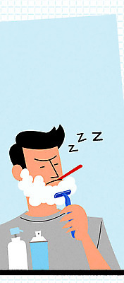 PSD 남자 맨라이프 일러스트 한명 성인 비즈니스라이프 위생용품 양치 면도 면도기 면도크림 국내일러스트 1 라이프스타일 생활용품 모션 사람 청결 파일형식