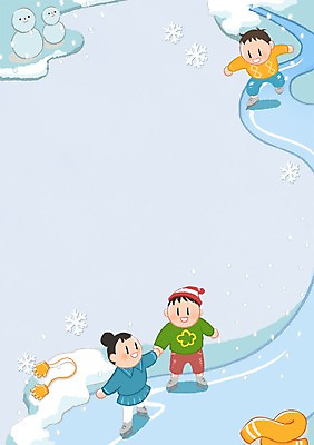 PSD 여자 남자 어린이라이프 어린이 장갑 겨울 일러스트 눈사람 세명 목도리 눈송이 아이스스케이트 프레임일러스트 국내일러스트 라이프스타일 잡화 계절 프레임 눈_날씨 사람 파일형식