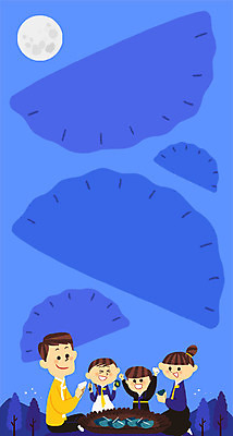 PSD 나무 여자 남자 어린이 일러스트 가족 여러명 성인 추석 달 한복 송편 송편빚기 국내일러스트 자연요소 식물 한국전통 명절 다수 관계 떡 사람 전통의상 요리중 파일형식