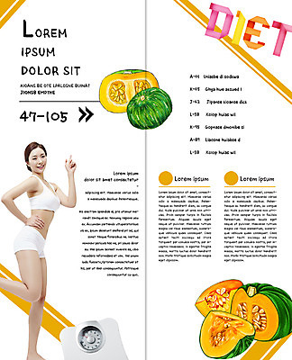 전신 PSD 템플릿 편집 표지디자인 북디자인 출판디자인 여자 내지 음식 리플렛 다이어트 2단접지 북커버 호박 한명 서기 웃음 팜플렛 20대 성인 옆모습 운동복 한국인 체중계 단호박 의료성형뷰티 이미지템플릿 1 옷 뷰포인트 채소 모션 표정 건강 사람 동양인 청년 파일형식
