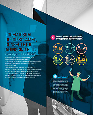 PSD 템플릿 편집 표지디자인 북디자인 출판디자인 여자 남자 내지 리플렛 2단접지 북커버 의학 병원 팜플렛 여러명 성인 뒷모습 환자 의사 수술복 수술침대 응급환자 환자수송 이미지템플릿 뷰포인트 다수 사람 의료진 침대 가운 파일형식