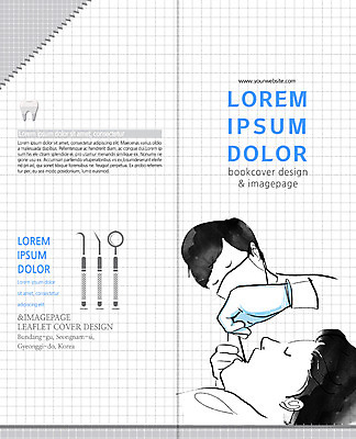 PSD 템플릿 편집 표지디자인 북디자인 출판디자인 여자 표지 남자 리플렛 2단접지 북커버 의학 치과 병원 팜플렛 성인 두명 환자 의사 치아 치과의사 치과용품 치경 이미지템플릿 사람 의료진 의료용품 소화기관 파일형식