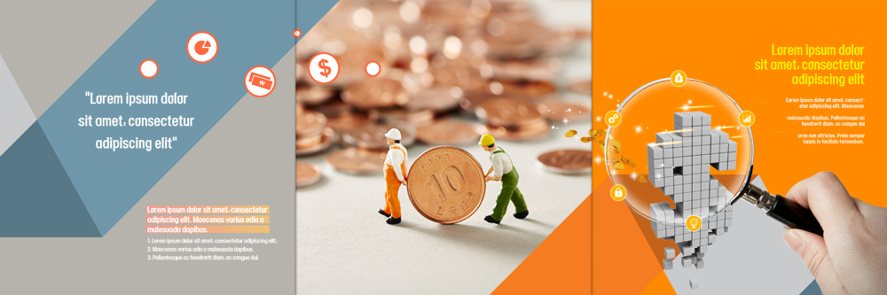 PSD 템플릿 편집 표지디자인 북디자인 손 출판디자인 내지 리플렛 북커버 비즈니스 3단접지 돋보기 노동자 팜플렛 금융 달러 블록 피규어 십원 이미지템플릿 직업 돈 신체부위 경제 동전 미니어처 파일형식