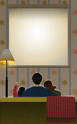 PSD 여자 남자 어린이 벽 낙엽 일러스트 성인 세명 소파 가을 스탠드 프레임일러스트 국내일러스트 계절 잎 의자 조명 프레임 사람 파일형식