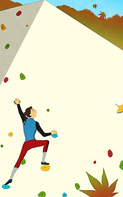 PSD 여자 단풍 일러스트 한명 성인 가을 암벽등반 클라이밍 프레임일러스트 국내일러스트 1 계절 잎 프레임 사람 등산 등반 파일형식