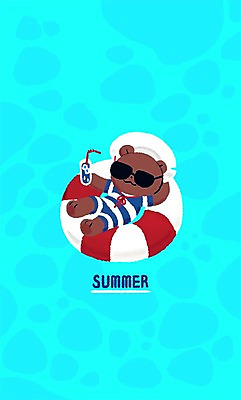 PSD 동물 모자 음료 백그라운드 일러스트 곰 휴가 휴식 야외수영장 수영장 사람없음 여름 선글라스 얼음 튜브 국내일러스트 자연요소 잡화 계절 안경 컨셉 포유류 파일형식