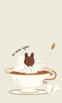 PSD 동물 커피 백그라운드 일러스트 사람없음 커피잔 찻잔 각설탕 홍차 국내일러스트 음료 잔 차_음료 설탕 파일형식