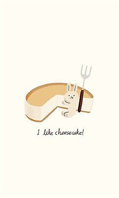 PSD 동물 백그라운드 포크 일러스트 디저트 사람없음 케이크 토끼 치즈케이크 국내일러스트 식기 음식 포유류 반려동물 파일형식