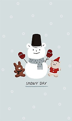 PSD 동물 백그라운드 겨울 일러스트 곰 눈사람 사람없음 목도리 토끼 털장갑 겨울배경 국내일러스트 잡화 계절 장갑 포유류 반려동물 파일형식