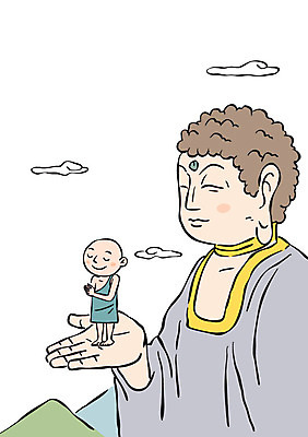 전신 남자 불교 일러스트 한명 서기 상반신 성인 승려 부처 합장 국내일러스트 AI파일 1 종교 모션 사람 손짓 성직자 파일형식 벡터