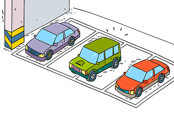 일러스트 자동차 사람없음 예절 주차장 공공예절 자동차예절 국내일러스트 AI파일 육상교통 교통안전 파일형식 벡터