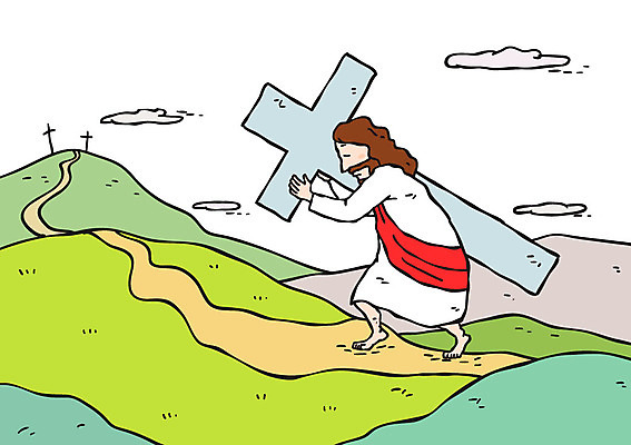 전신 남자 기독교 길 십자가 일러스트 한명 들기 성인 걷기 예수 언덕 괴로움 오르기 성경이야기 언덕길 국내일러스트 AI파일 1 감정 종교 모션 이야기 사람 신_종교 파일형식 벡터