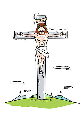 전신 남자 기독교 십자가 일러스트 한명 성인 예수 언덕 괴로움 못박힘 국내일러스트 AI파일 1 감정 종교 사람 신_종교 파일형식 벡터