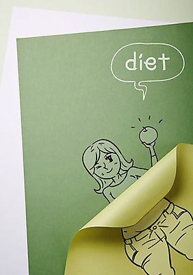 편집이미지 여자 종이 말풍선 다이어트 포토일러 한명 성인 사과 이미지편집 AI파일 1 과일 건강 사람 파일형식 벡터