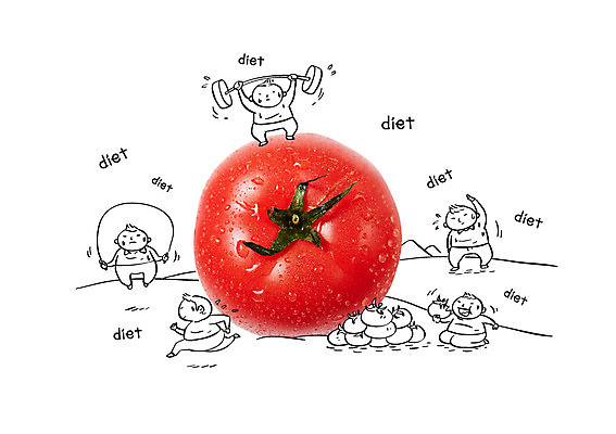 편집이미지 남자 다이어트 토마토 포토일러 여러명 성인 스트레칭 역기 줄넘기 이미지편집 AI파일 다수 채소 건강 사람 운동 파일형식 벡터