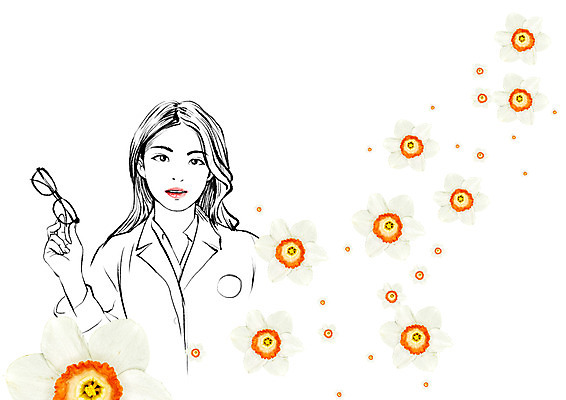 PSD 편집이미지 여자 꽃잎 꽃 안경 포토일러 한명 성인 뷰티 이미지편집 식물 1 잡화 사람 파일형식