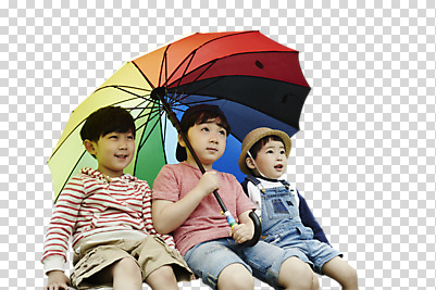 편집 편집이미지 어린이라이프 어린이 우산 들기 소년 상반신 앞모습 세명 한국인 형제 PNG 천진난만 소년만 편집소스 라이프스타일 남자 뷰포인트 컨셉 가족 모션 사람 동양인 남자만 어린이만 파일형식 관계 인종 생활