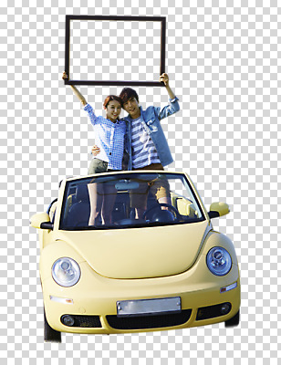 전신 편집 편집이미지 여자 남자 행복 여유 신혼부부 자동차 서기 들기 20대 성인 두명 앞모습 다정 기쁨 한국인 오픈카 사진틀 PNG 성인만 편집소스 부부 감정 육상교통 뷰포인트 컨셉 모션 승용차 틀 사람 동양인 청년 신혼 파일형식