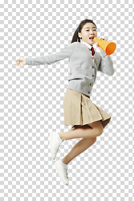 전신 편집 편집이미지 여학생 여자 교복 중학생 청소년 한명 들기 옆모습 점프 확성기 외침 한국인 PNG 십대여자한명만 편집소스 1 학생 옷 뷰포인트 모션 사람 동양인 소리 여자한명만 십대여자만 파일형식