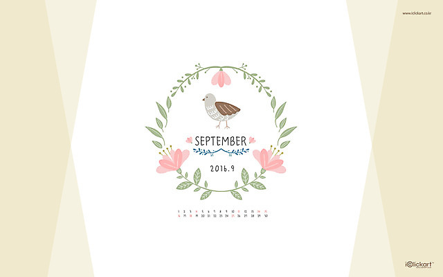 JPG 월페이퍼 바탕화면 9월 날짜 파일형식