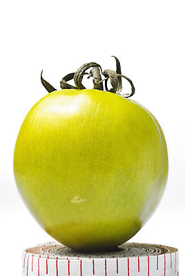 포토 JPG 해외이미지 스튜디오촬영 토마토 줄자 사람없음 초록색 컬러풀 한개 숫자 흰색 흰배경 심플 질서 해외202004 해외포토 문자 1 컬러 백그라운드 채소 실내 자 예절 파일형식 이미지허브