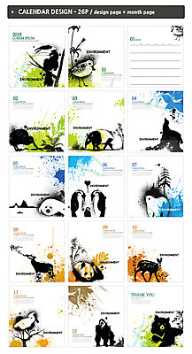 동물 템플릿 ZIP 여러마리 붓터치 사슴 사람없음 달력 말_동물 판다 바다표범 먹 펭귄 북극곰 바다사자 멸종위기동물 고릴라 개미핥기 반달가슴곰 코뿔새 탁상달력 인디자인 INDD 이미지템플릿 멸종위기종 다수 곰 포유류 조류 서예 바다동물 파일형식
