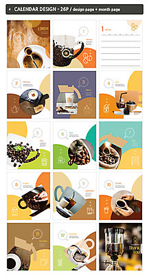 템플릿 ZIP 커피 사람없음 원두 달력 커피잔 아이스커피 탁상달력 테이크아웃컵 인디자인 INDD 이미지템플릿 음료 잔 컵 파일형식