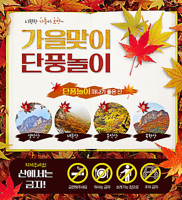 PSD 템플릿 웹템플릿 단풍 산 이벤트페이지 이벤트 사람없음 가을 단풍놀이 이미지템플릿 계절 잎 소풍 페이지 파일형식