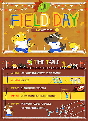 PSD 동물 템플릿 여자 남자 어린이 웹템플릿 이벤트페이지 병아리 이벤트 여러명 달리기 가을 깃발 다람쥐 치타 가랜드 운동회날 이미지템플릿 계절 다수 포유류 모션 조류 사람 설치류 파티용품 페이지 파일형식