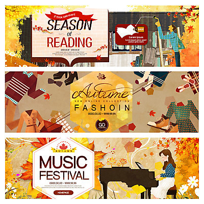 PSD 템플릿 배너 옷 여자 남자 악기 웹템플릿 연주 책장 이벤트 성인 두명 책 독서 가을 건반 피아노 음악축제 이벤트배너 웹배너 이미지템플릿 계절 음악 가구 사람 축제 건반악기 파일형식