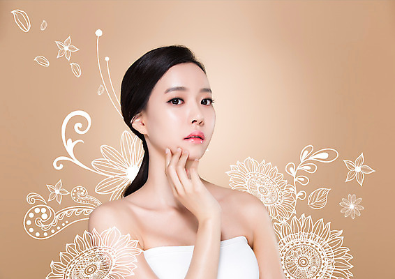 PSD 편집 편집이미지 우먼라이프 여자 꽃 포즈 한명 상반신 20대 성인 뷰티 한국인 튜브탑 의료성형뷰티 성인여자한명만 이미지편집 식물 1 라이프스타일 상의 사람 동양인 청년 여자한명만 성인여자만 파일형식