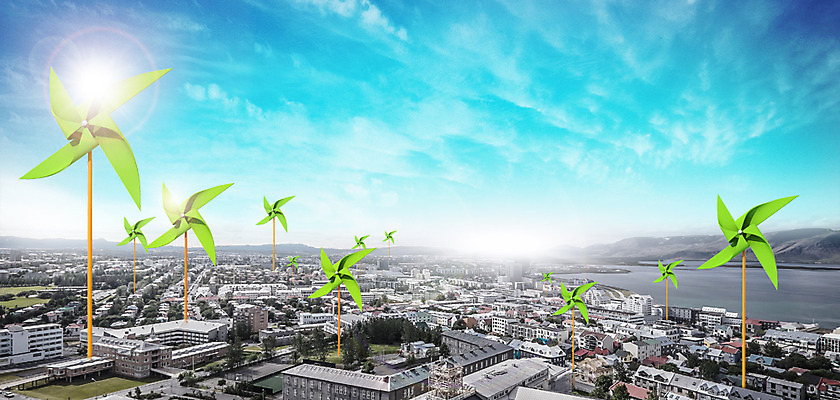 PSD 구름 편집 편집이미지 바다 하늘 주택 사람없음 자연보호 환경 그린캠페인 도시 바람개비 이미지편집 자연요소 캠페인 자연 건물 보호 파일형식